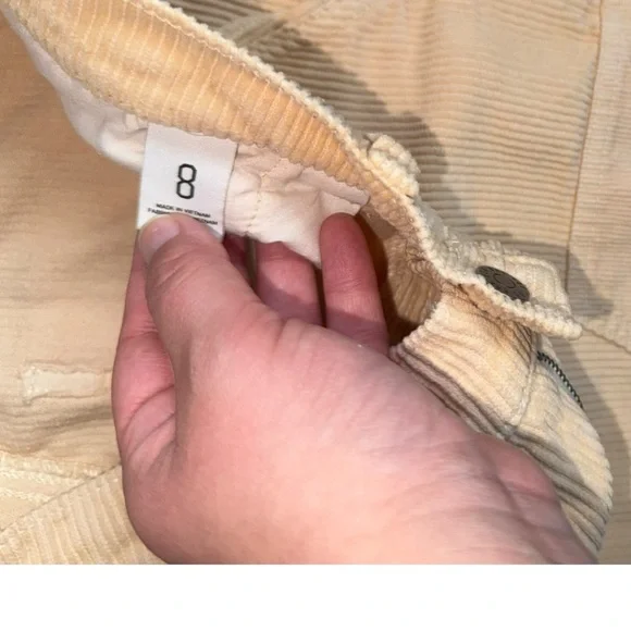 BDG Mango Pale Yellow Corduroy Carpenter Straight Leg Double Knee Panel Pant 8 - Picture 10 of 10